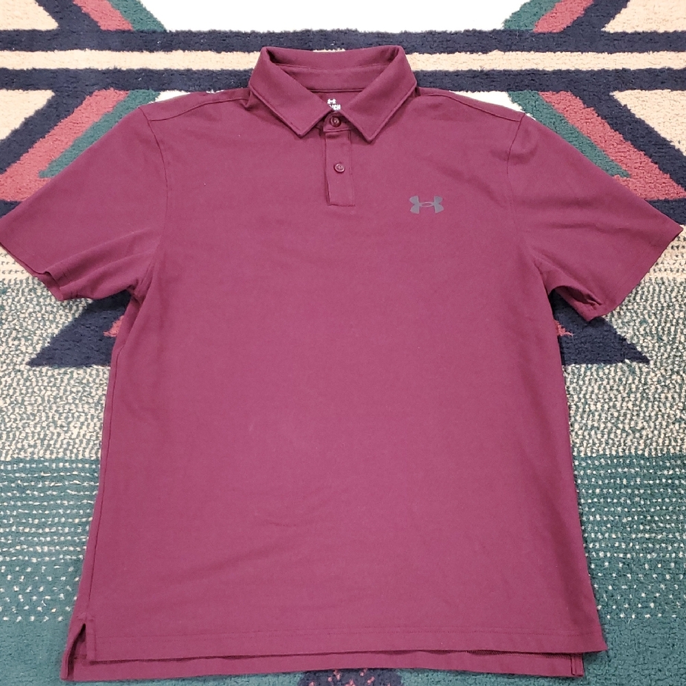 BNWT Under Armour Men's Maroon Polo Tee Shirt